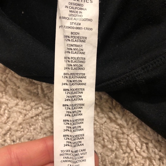 Fabletics Black Mesh Leggings Size Small - Picture 7 of 8